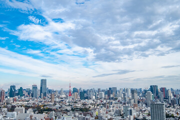 日本の首都東京の都市風景