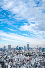 日本の首都東京の都市風景
