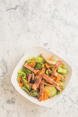 焼豚の野菜サラダ