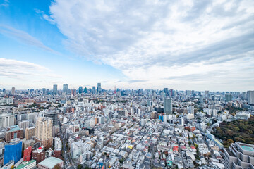 日本の首都東京の都市風景
