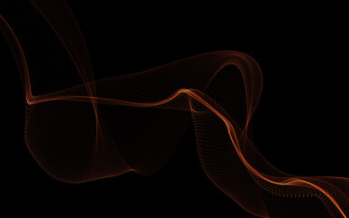 Obraz premium Abstract background with monochrome wave lines on white background.