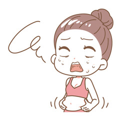 Illustration of a fat woman.