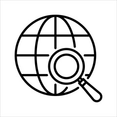 Global research icon. sign for mobile concept and web design. vector illustration