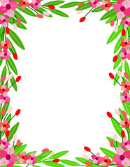 Fototapeta na wymiar Floral Frame, Border Picture 