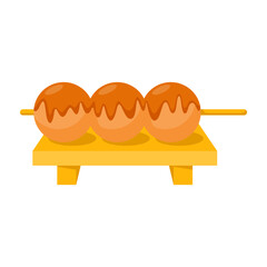 Dango in flat style isolated