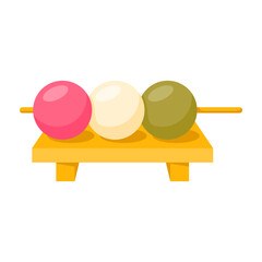 Dango in flat style isolated