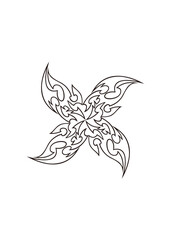 Fototapeta premium トライバル ニンジャ デザイン