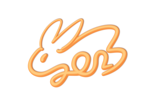 2023 Rabbit Lunar year symbol,Chinese Zodiac of Rabbit Year.