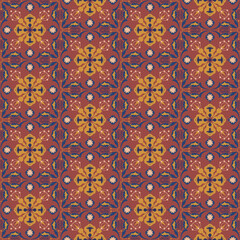 Floral Seamless Pattern Background Garden Nature Damask Aboriginal Ornament Art