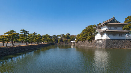 Fototapeta na wymiar 東京 江戸城 巽櫓と桔梗堀