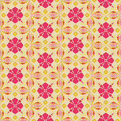 Floral Seamless Pattern Background Garden Nature Damask Aboriginal Ornament Art