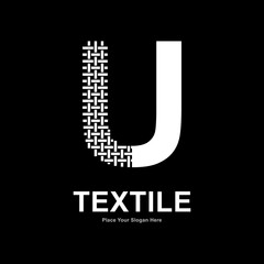 Letter U textile pattern and sewing logo vector template. Suitable for business, textile fabric, initial name, fashion, and knitting © Nickpd
