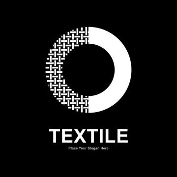 Letter O textile pattern and sewing logo vector template. Suitable for business, textile fabric, initial name, fashion, and knitting