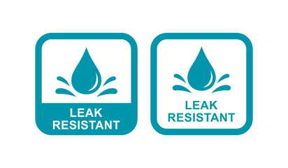 Leak resistant vector logo template. Suitable for business, web, and product label