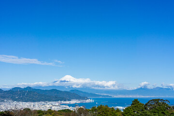 Naklejka na ściany i meble 静岡県日本平からの富士山