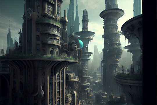 Sci fi city of the future