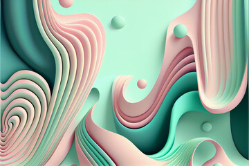 Flowing smooth waves of pastel colors