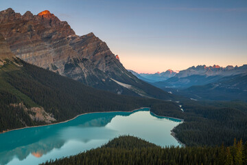 Peyto Lake at Canada's Banff National Park at dawn