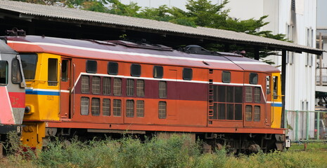 Diesel electric locomotive on a shunting line