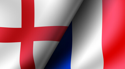 Fototapeta premium Football 2022 | Knockout Round Match Cards ( England VS France )