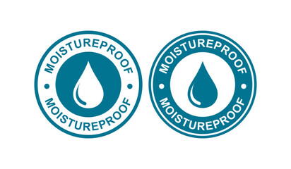 Moisture proof badge logo design. Suitable for product label
