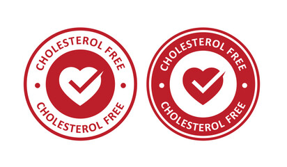 Cholesterol free logo badge design. Suitable for product label
