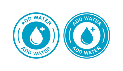 Add water logo stamp badge. Suitable for product label and information