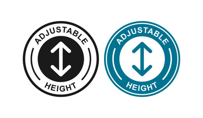 Adjustable height circle template logo badge. Suitable for business, web, and product label