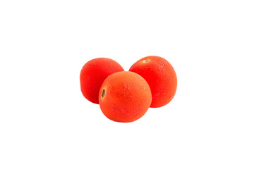 Small cherry tomato isolated on the transparent background
