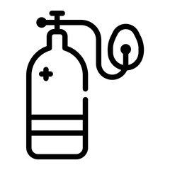 Obraz premium oxygen line icon