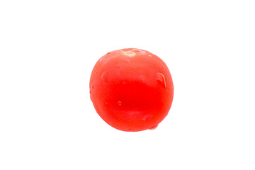 Small cherry tomato isolated on the transparent background
