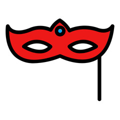 party mask filled line icon