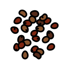 sorghum grain food color icon vector. sorghum grain food sign. isolated symbol illustration
