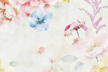 Fototapeta na wymiar Beautiful hand drawn floral illustration
