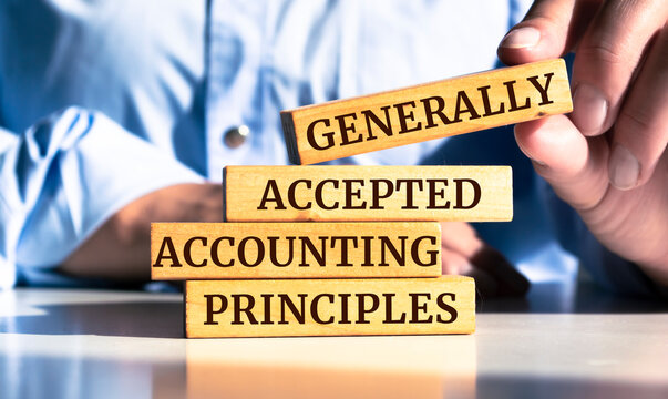 Wooden blocks with words 'Generally Accepted Accounting Principles'.