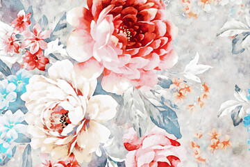 Beautiful hand drawn floral illustration