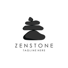 Balanced zen stone logo template