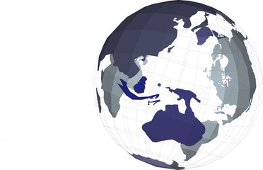 world map with globe