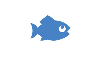 fish flat design logo icon colorful cute sea animals. Vector flat illustration.