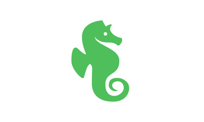 sea horse flat design logo icon colorful cute sea animals. Vector flat illustration.