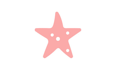 Fototapeta na wymiar starfish flat design logo icon colorful cute sea animals. Vector flat illustration.