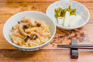 キノコの炊込み御飯
