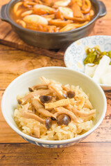 キノコの炊込み御飯