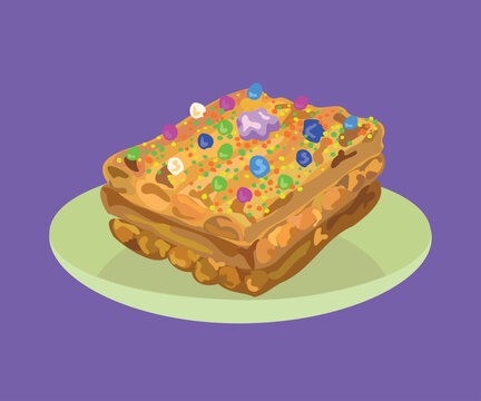 peruvian dessert turron illustration