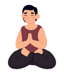 man in meditation yoga pose