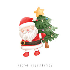 Christmas Santa, Christmas vector illustration