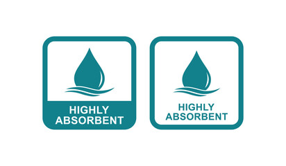 Highly absorbent badge logo template. Suitable for business, information and product label - obrazy, fototapety, plakaty