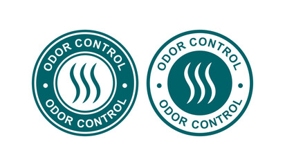 Odor control badge logo template set. Suitable for product label and information