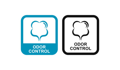 Odor control badge logo template. Suitable for product label and information