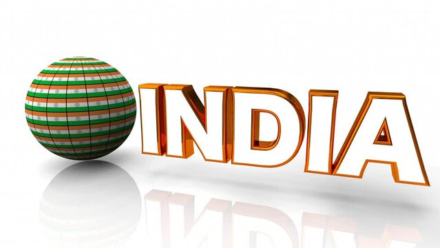 India Nation Country Flags Sphere World International 3d Animation